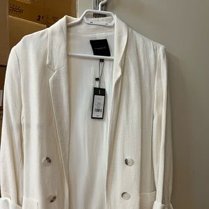 Never worn white linen dynamite blazer